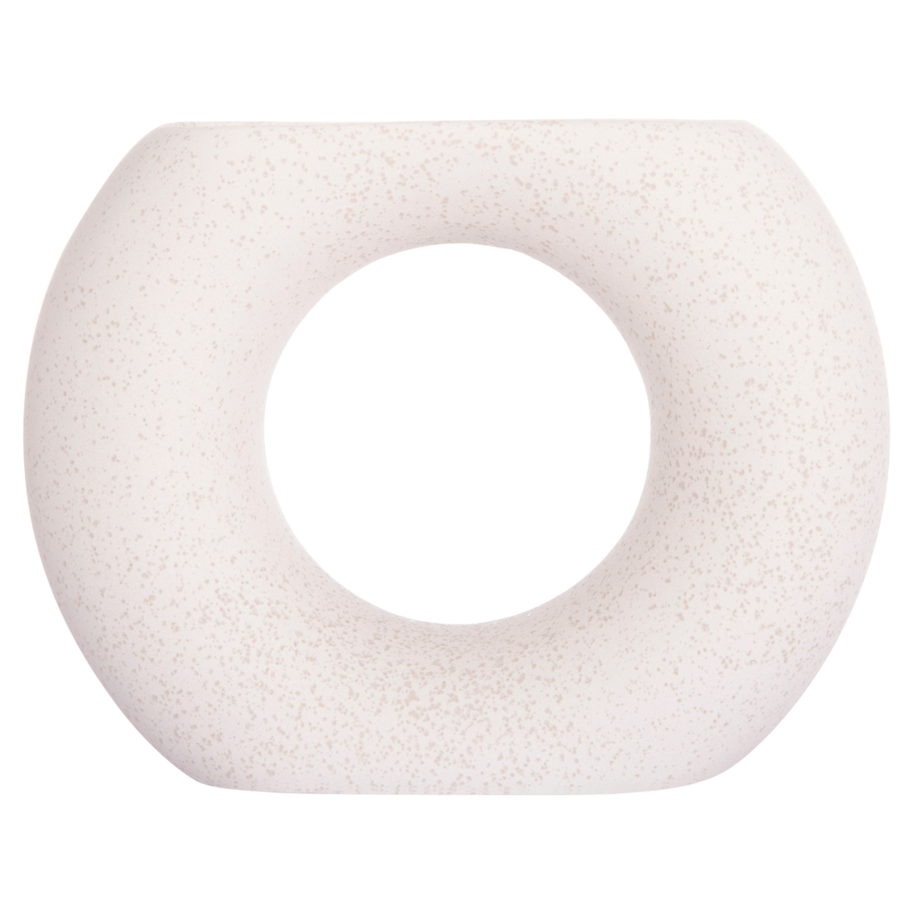 CERAMIC TABLE DECOR ELLIPTO HM4646.01 OFF WHITE WITH CRYSTALLIZATION 18x6.5x14Hcm. [3]