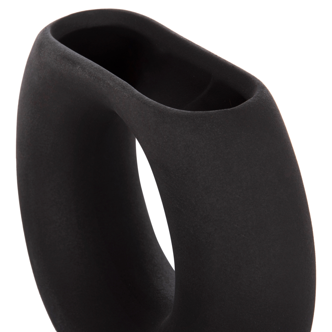 CERAMIC TABLE DECOR ELLIPTO HM4646.02 MATTE BLACK 18x6.5x14Hcm. [5]