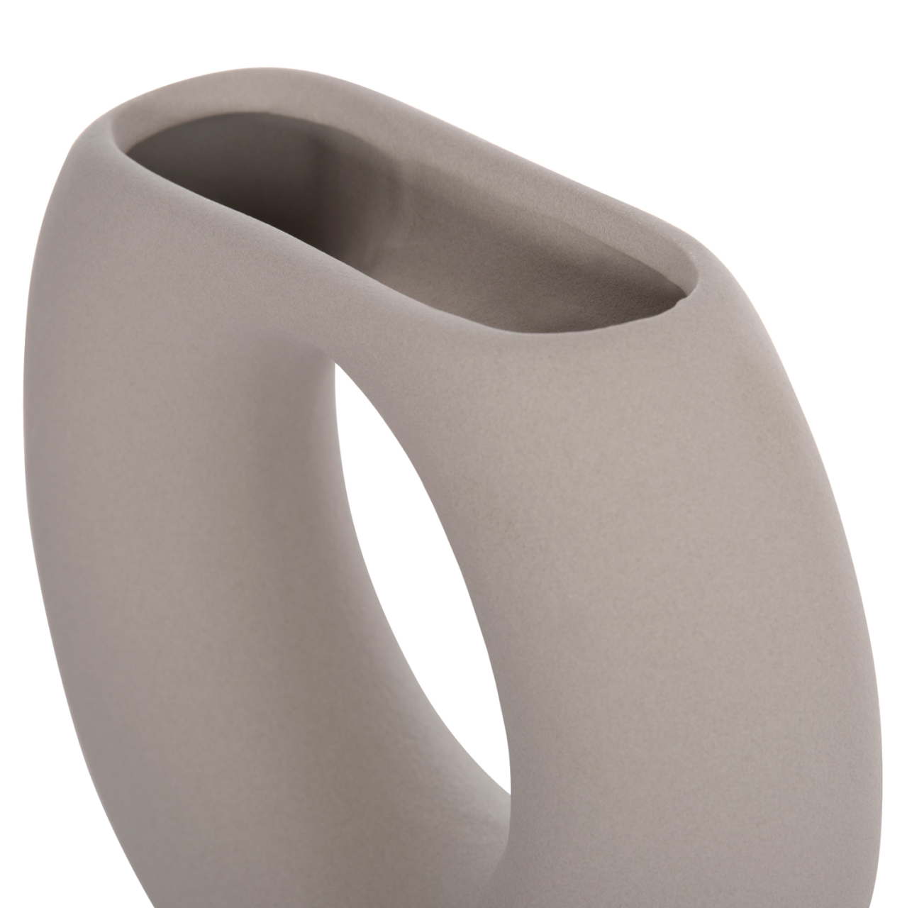 CERAMIC TABLE DECOR ELLIPTO HM4646.03 MATTE GREY 18x6.5x14Hcm. [6]