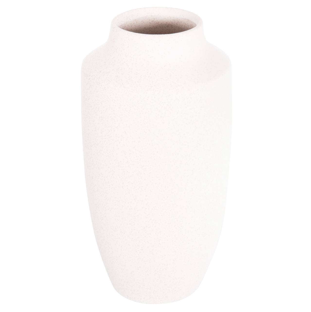 CERAMIC TABLE DECOR "GALAD" HM4588.01 OFF WHITE WITH CRYSTALLISATION Φ16x32Hcm. [4]