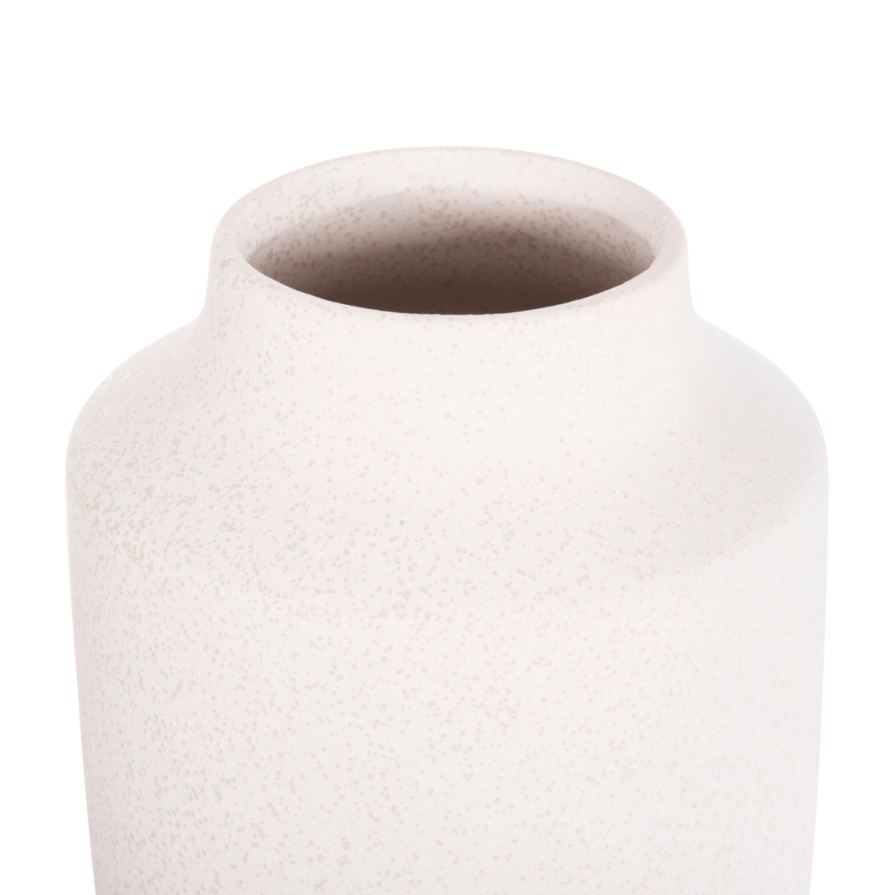 CERAMIC TABLE DECOR "GALAD" HM4588.01 OFF WHITE WITH CRYSTALLISATION Φ16x32Hcm. [6]