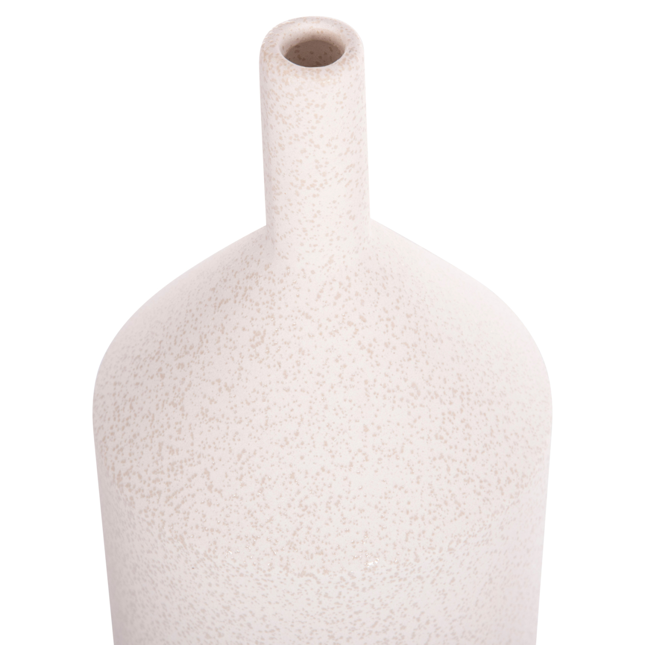 CERAMIC TABLE DECOR GALAD HM4608.01 OFF WHITE WITH CRYSTALLIZATION Φ13,5x30,5Hcm. [5]