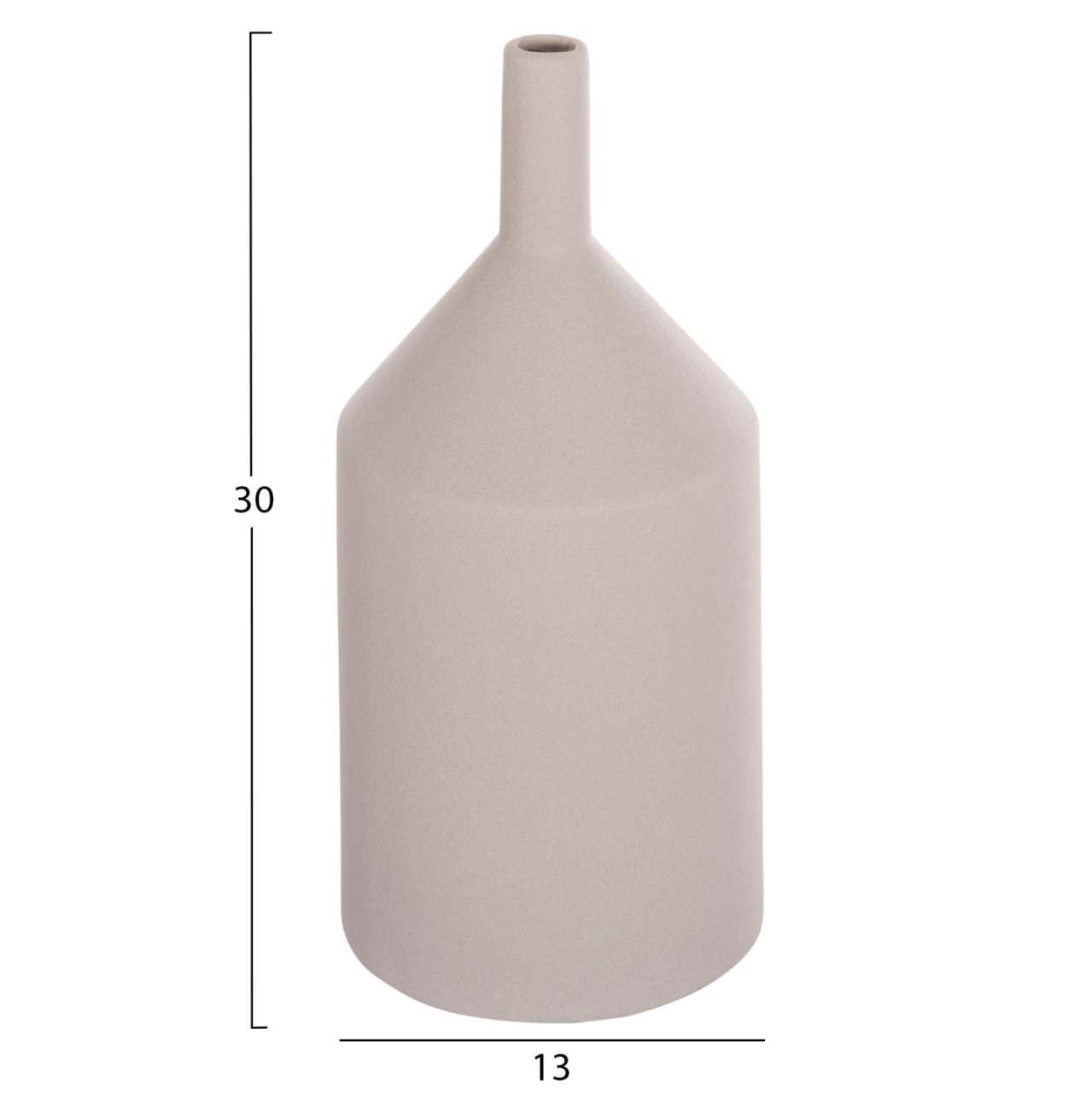 CERAMIC TABLE DECOR GALAD HM4608.03 GREY MATTE Φ13,5x30,5Hcm. [2]