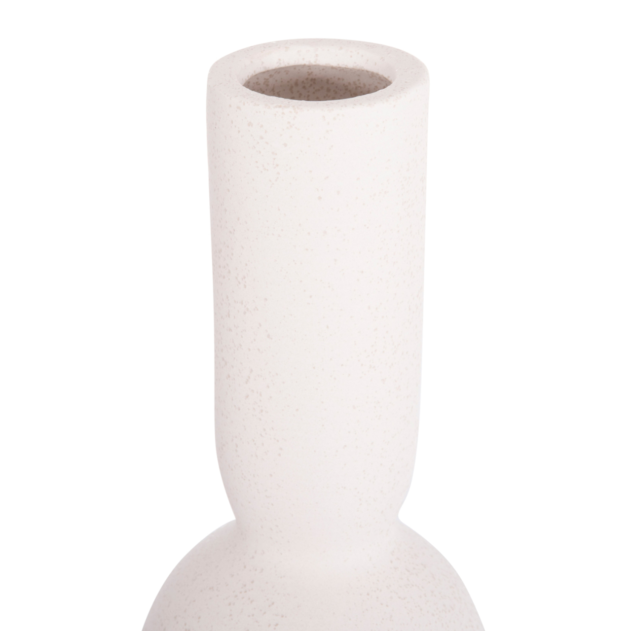 CERAMIC TABLE DECOR GALAD HM4616.01 OFF WHITE WITH CRYSTALLIZATION Φ11x26Hcm. [5]