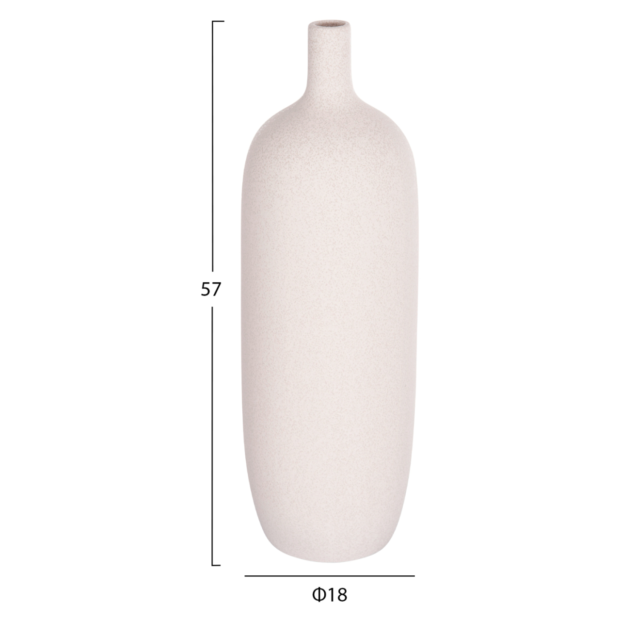 CERAMIC TABLE DECOR GALAD HM4623.01 OFF WHITE WITH CRYSTALLIZATION Φ18x57Hcm. [2]