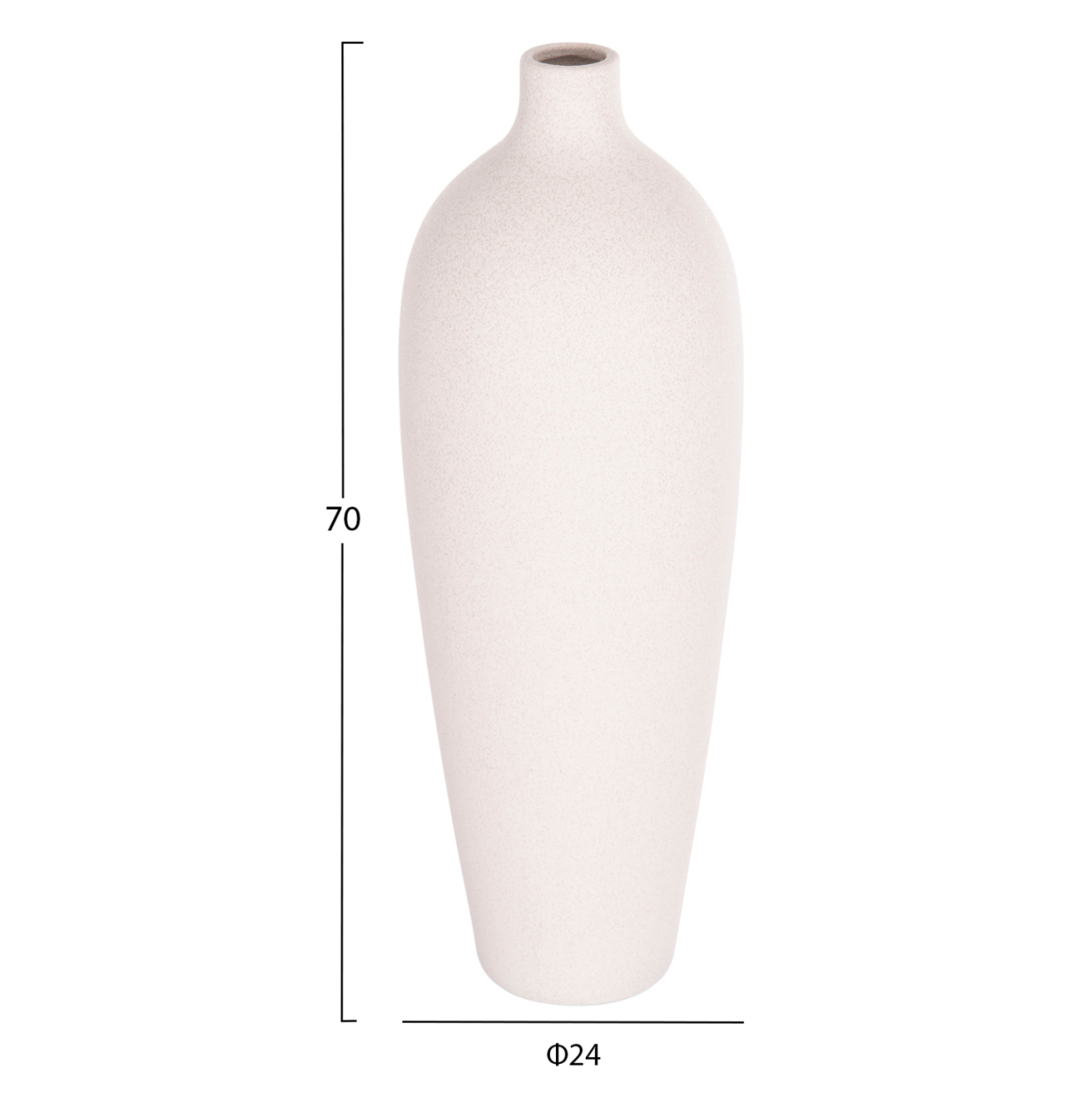 CERAMIC TABLE DECOR GALAD HM4624.01 OFF WHITE WITH CRYSTALLISATION Φ24x70Hcm. [2]