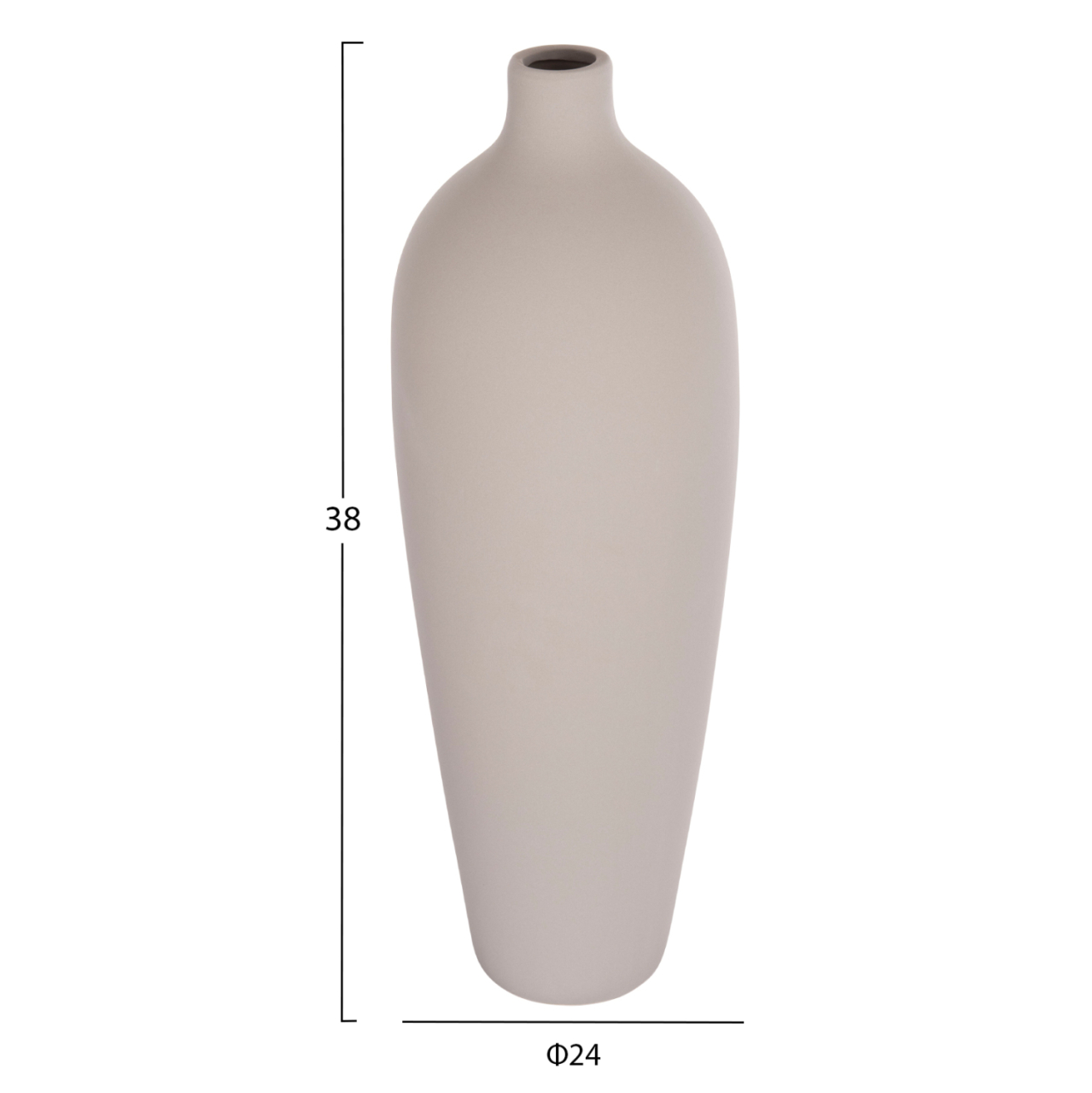 CERAMIC TABLE DECOR GALAD HM4624.03 MATTE GREY Φ24x70Hcm. [2]
