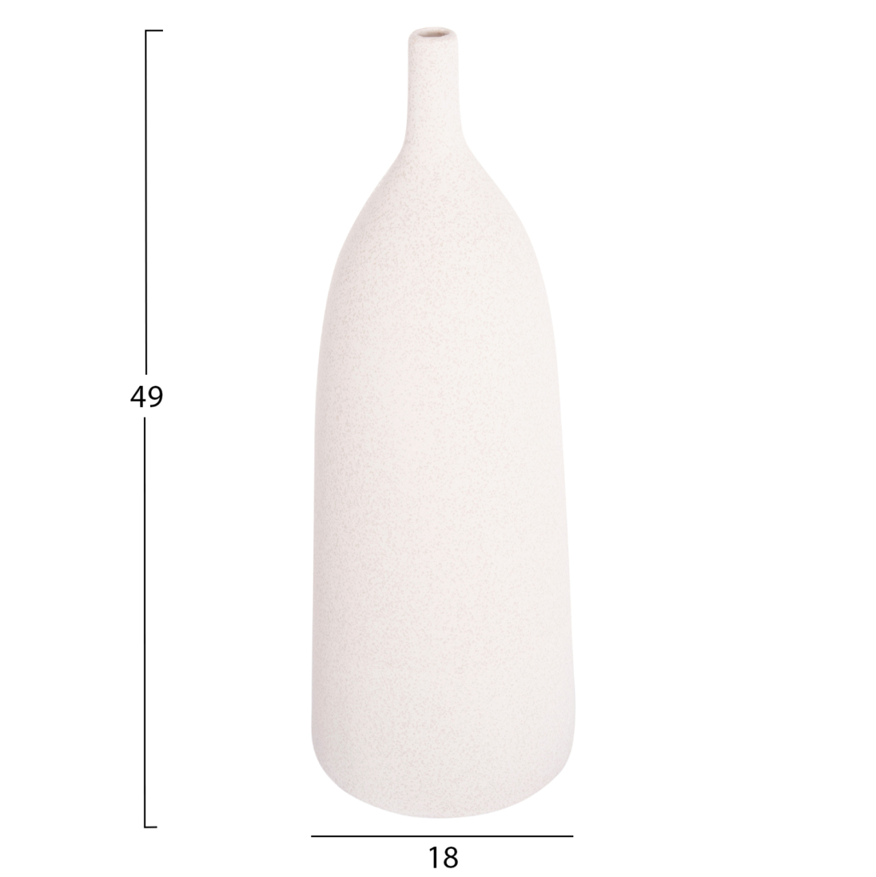 CERAMIC TABLE DECOR GALAD HM4633.01 OFF WHITE WITH CRYSTALLISATION Φ18x49Hcm. [2]