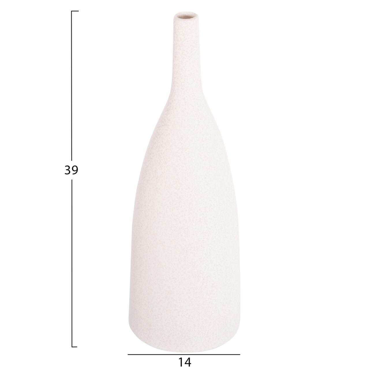 CERAMIC TABLE DECOR GALAD HM4634.01 OFF WHITE WITH CRYSTALLISATION Φ14x39H cm. [2]