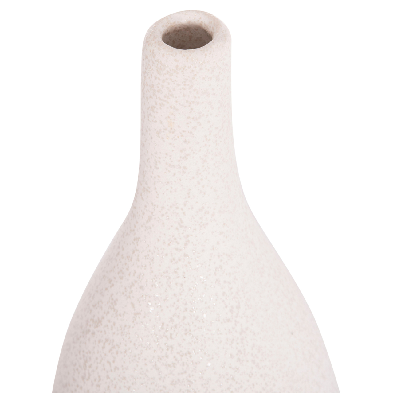 CERAMIC TABLE DECOR GALAD HM4635.01 OFF WHITE WITH CRYSTALLISATION Φ14x33,5H cm. [5]