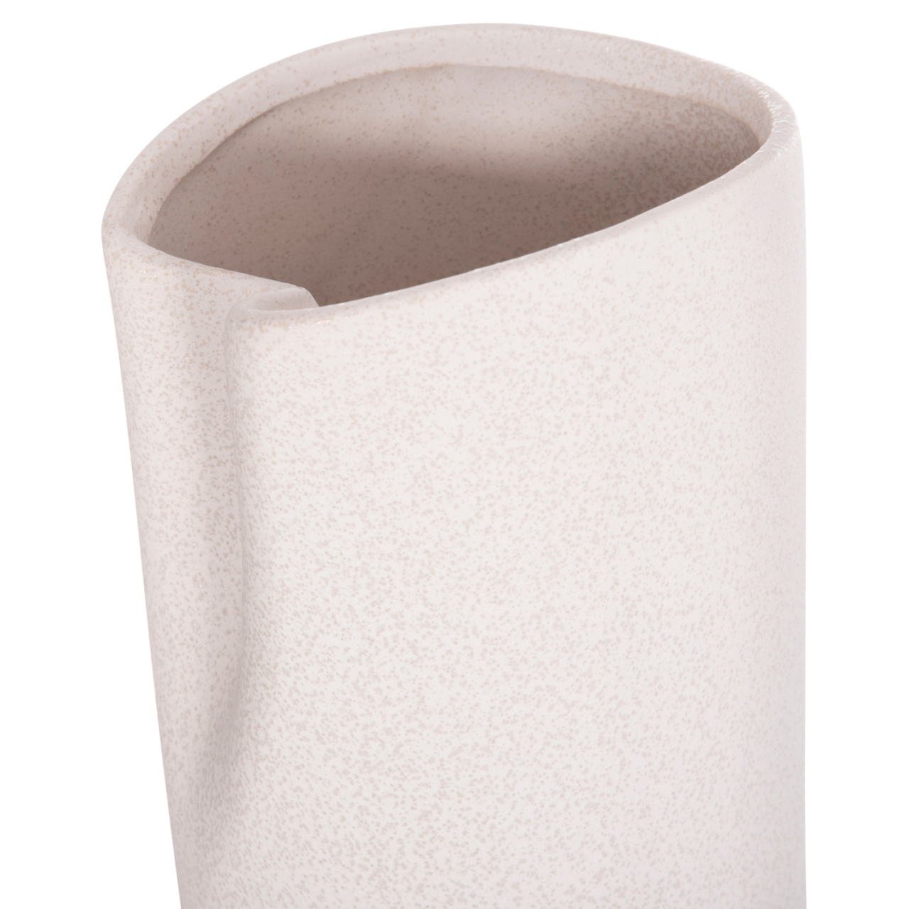 CERAMIC TABLE DECOR GLAZE HM4606.01 OFF WHITE WITH CRYSTALLISATION 17x16.5x38Hcm. [9]