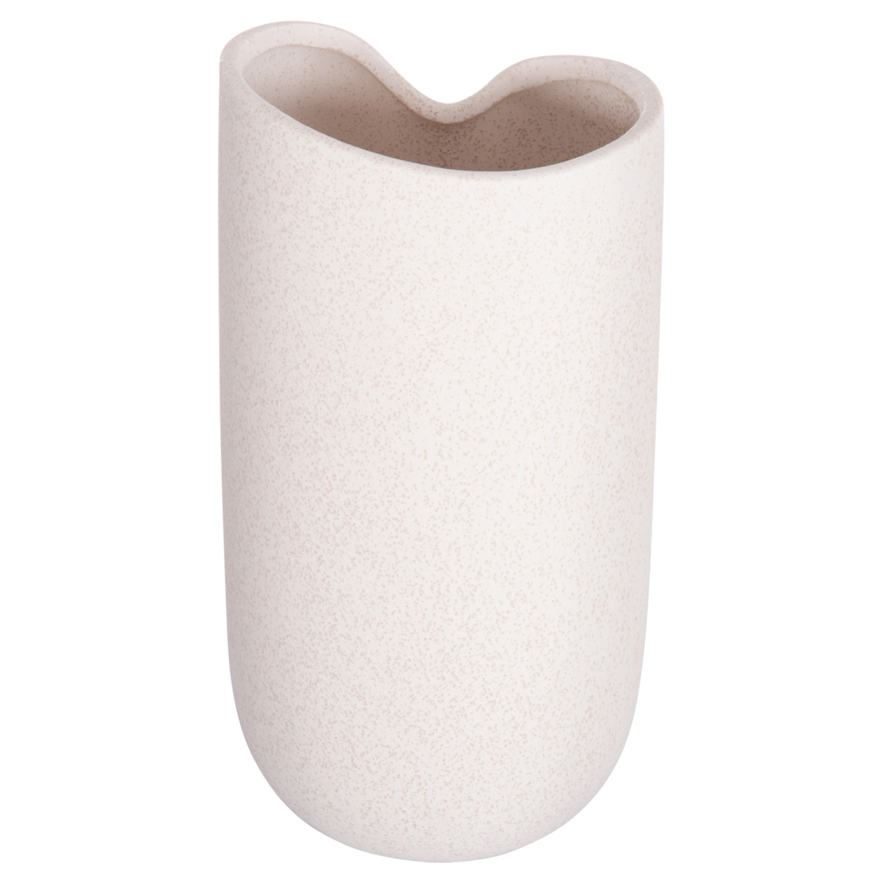 CERAMIC TABLE DECOR GLAZE HM4607.01 OFF WHITE WITH CRYSTALLISATION 15,2x15x30Hcm [5]