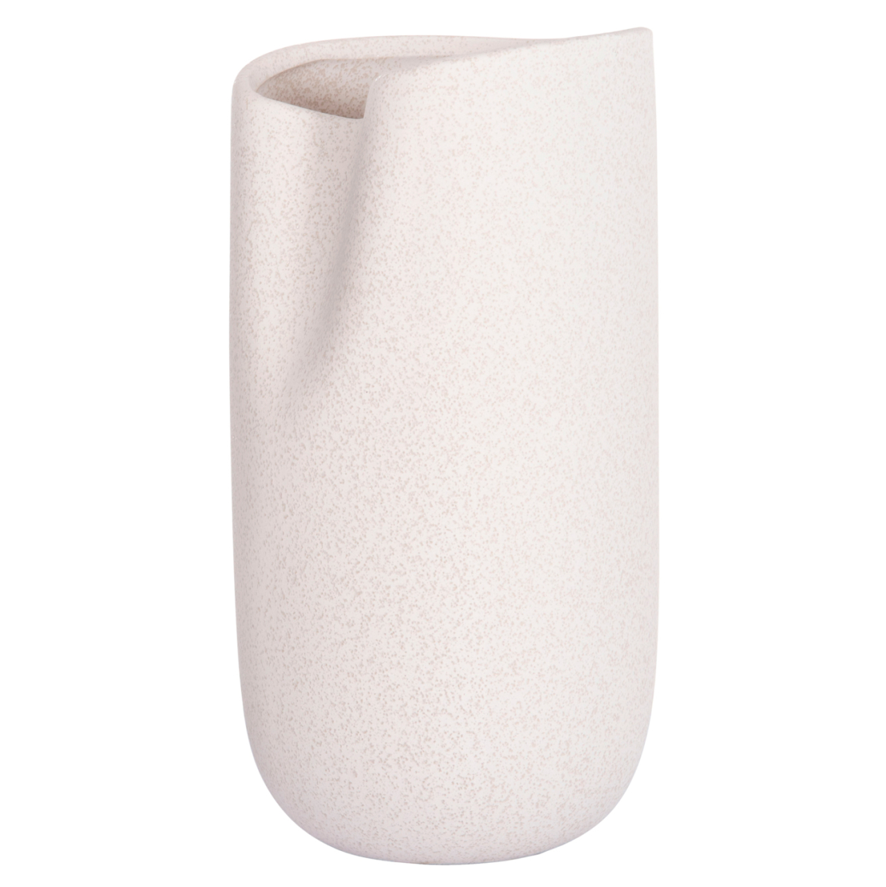CERAMIC TABLE DECOR GLAZE HM4607.01 OFF WHITE WITH CRYSTALLISATION 15,2x15x30Hcm [3]
