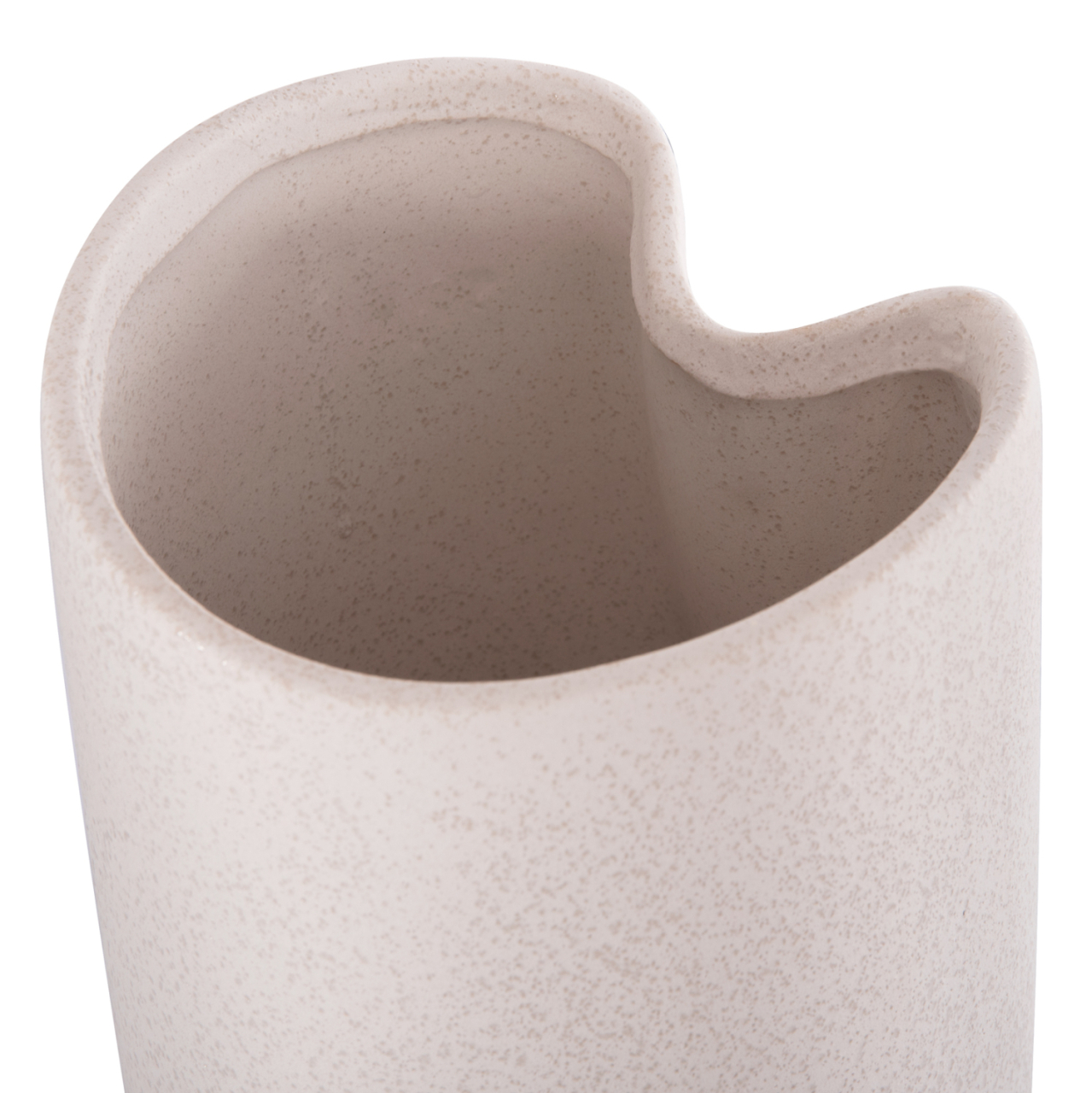 CERAMIC TABLE DECOR GLAZE HM4607.01 OFF WHITE WITH CRYSTALLISATION 15,2x15x30Hcm [7]