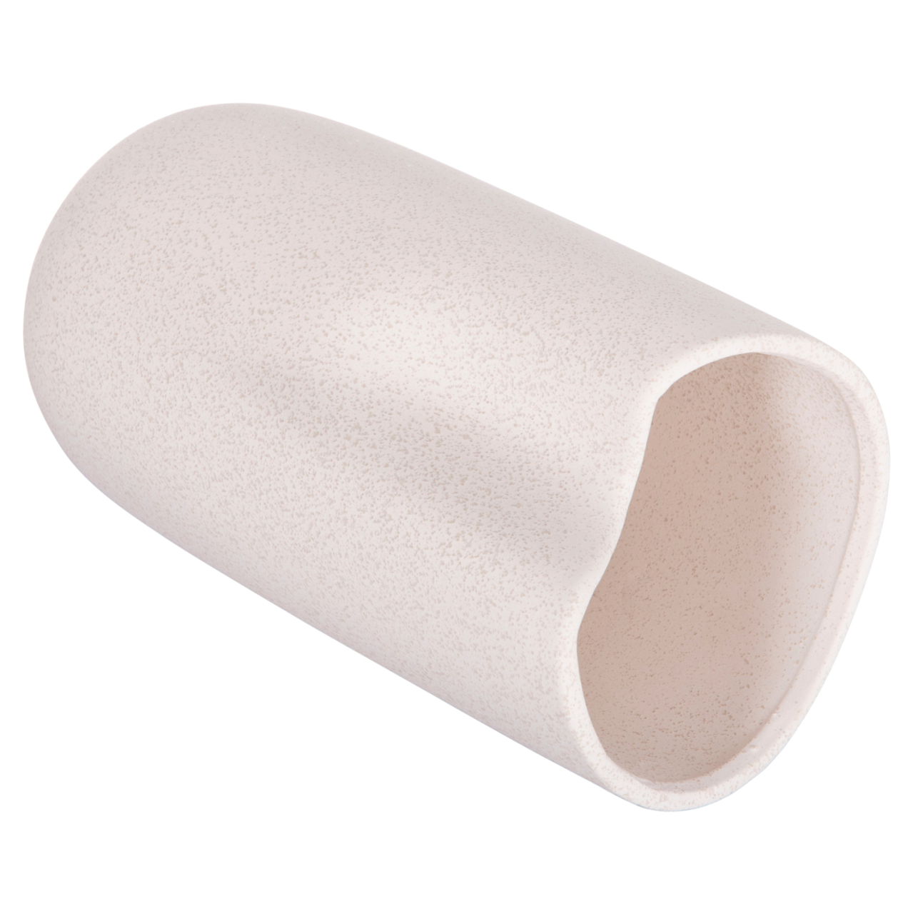 CERAMIC TABLE DECOR GLAZE HM4607.01 OFF WHITE WITH CRYSTALLISATION 15,2x15x30Hcm [6]