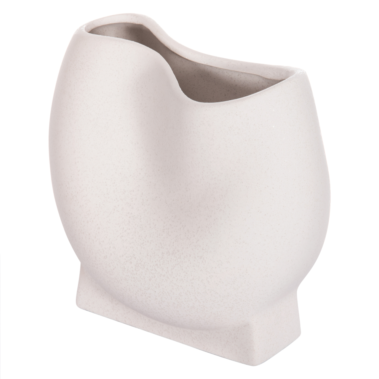 CERAMIC TABLE DECOR GLAZE HM4610.01 OFF WHITE WITH CRYSTALLISATION 26x14x25Hcm [4]