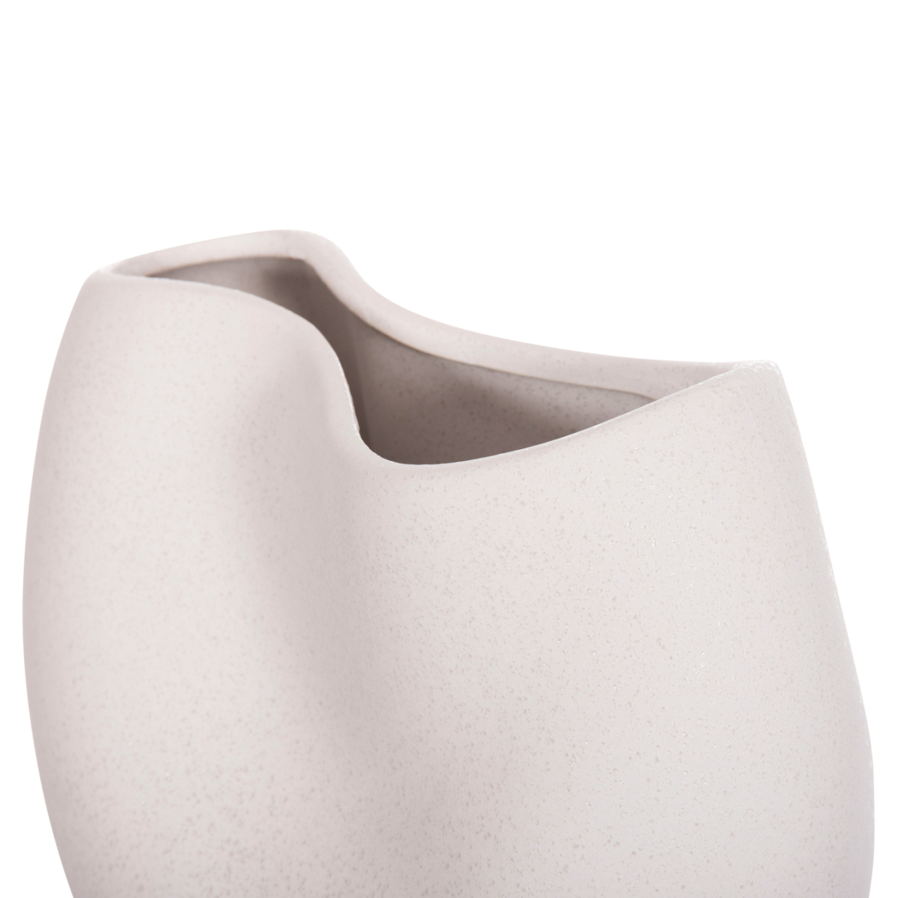 CERAMIC TABLE DECOR GLAZE HM4610.01 OFF WHITE WITH CRYSTALLISATION 26x14x25Hcm [7]