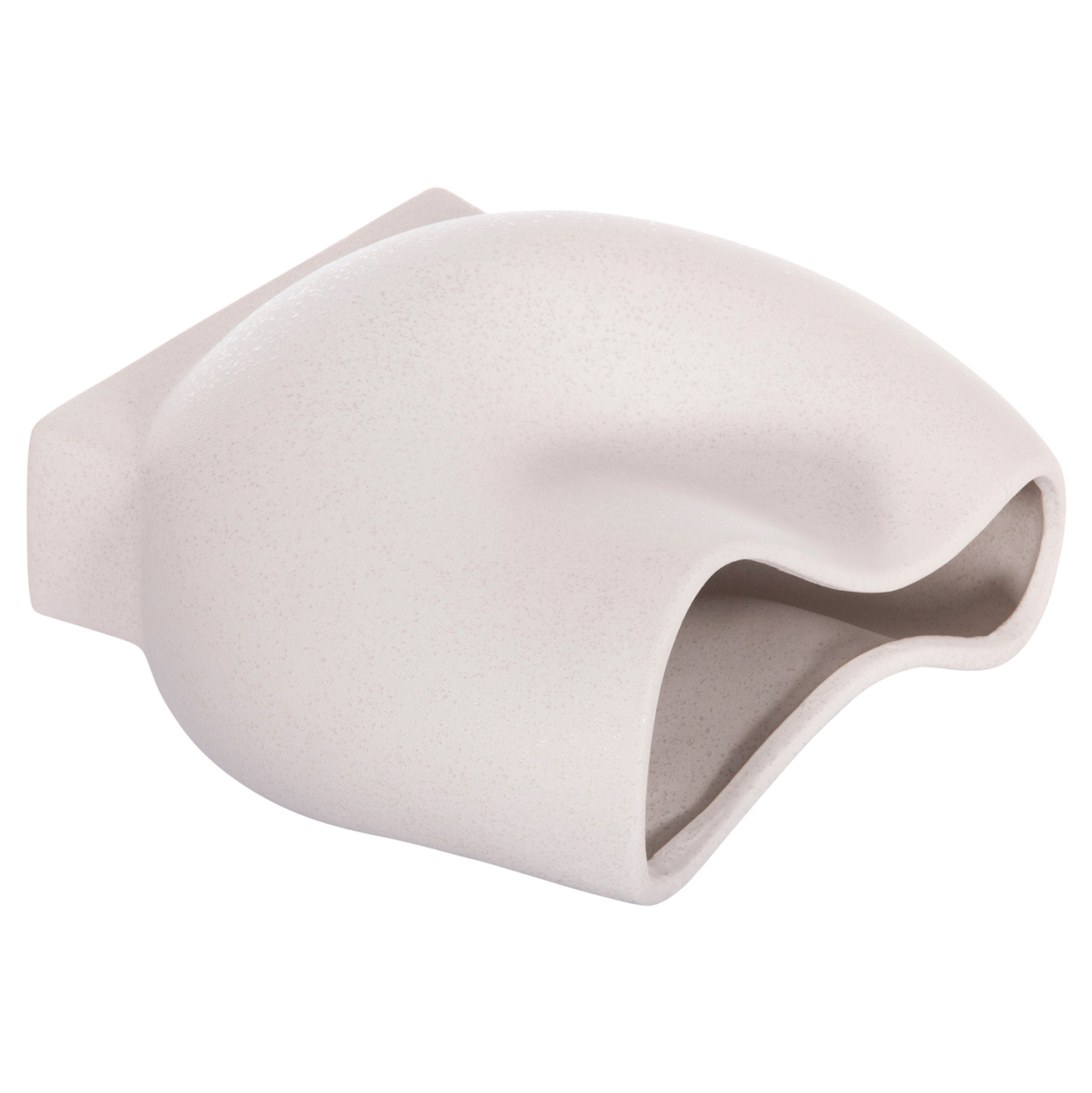 CERAMIC TABLE DECOR GLAZE HM4610.01 OFF WHITE WITH CRYSTALLISATION 26x14x25Hcm [6]