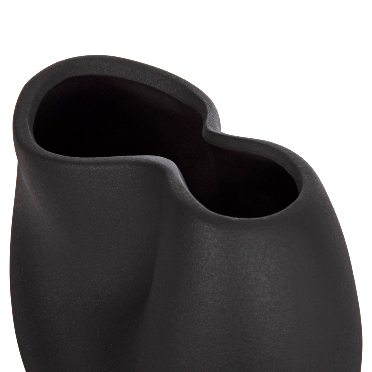 CERAMIC TABLE DECOR GLAZE HM4610.02 MATTE BLACK 26x14x25Hcm [7]