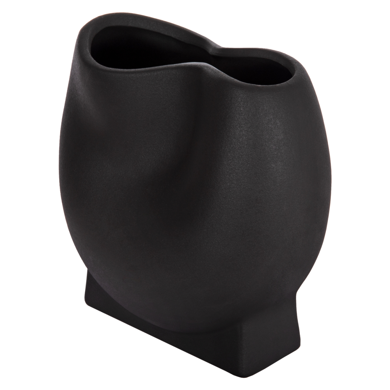 CERAMIC TABLE DECOR GLAZE HM4610.02 MATTE BLACK 26x14x25Hcm [4]