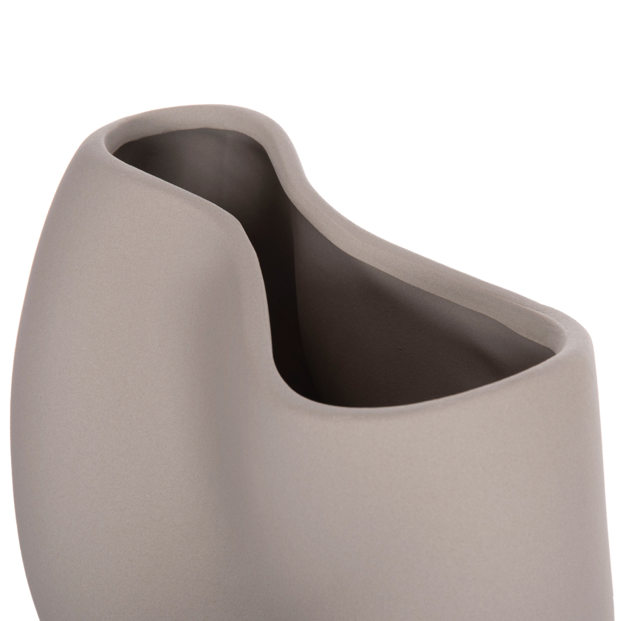 CERAMIC TABLE DECOR GLAZE HM4610.03 MATTE GREY 26x14x25Hcm [7]