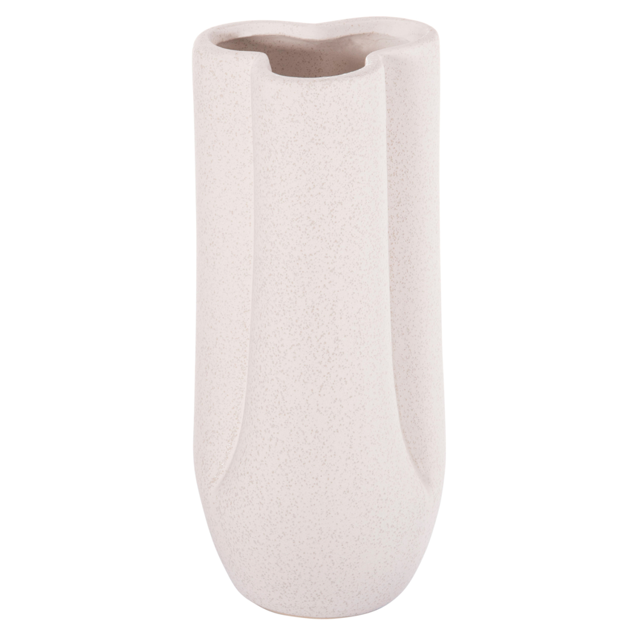 CERAMIC TABLE DECOR GLAZE HM4611.01 OFF WHITE WITH CRYSTALLIZATION Φ14x34Hcm. [3]