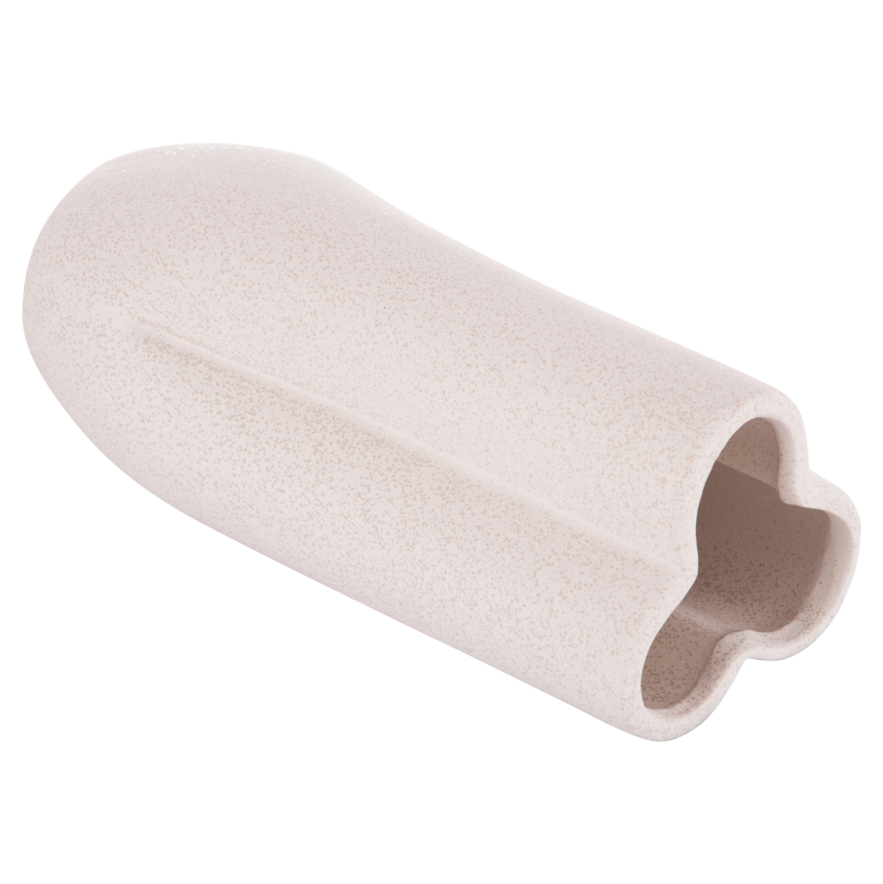 CERAMIC TABLE DECOR GLAZE HM4611.01 OFF WHITE WITH CRYSTALLIZATION Φ14x34Hcm. [5]
