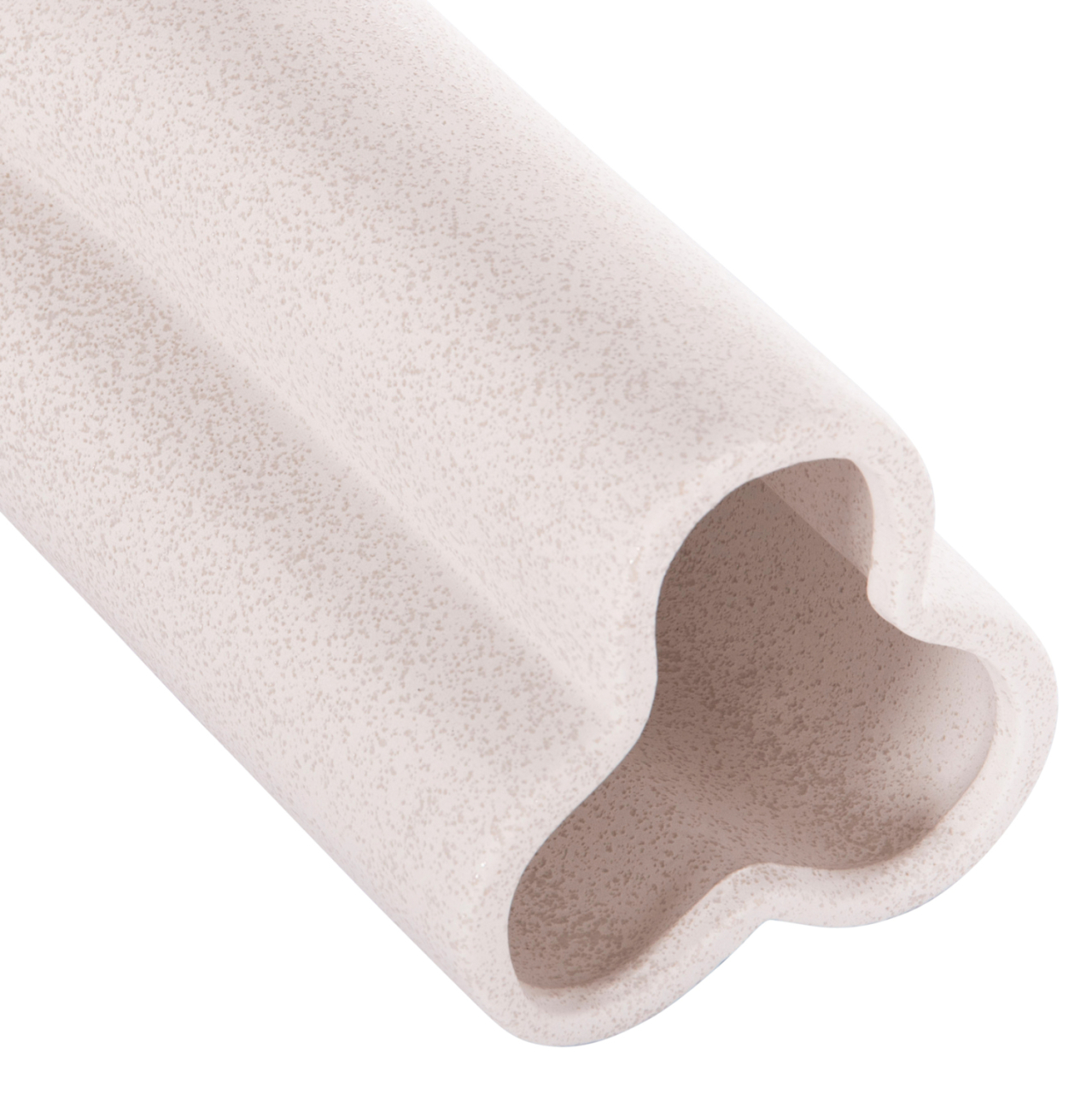 CERAMIC TABLE DECOR GLAZE HM4612.01 OFF WHITE WITH CRYSTALLIZATION Φ14x29Hcm. [7]