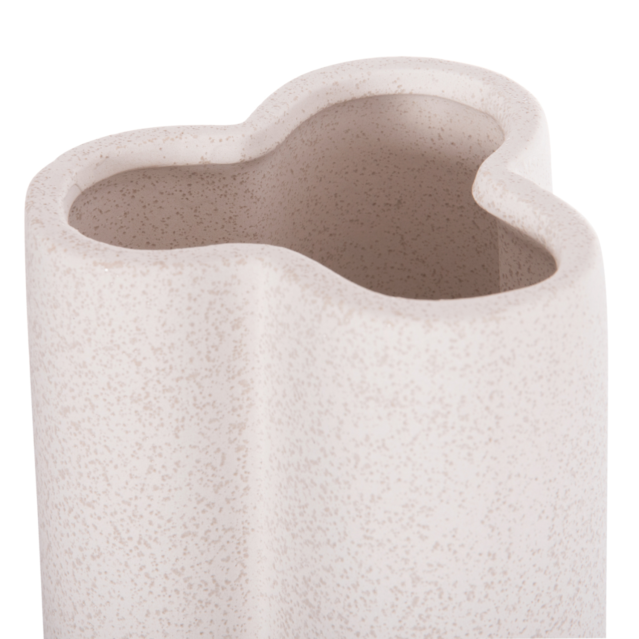 CERAMIC TABLE DECOR GLAZE HM4612.01 OFF WHITE WITH CRYSTALLIZATION Φ14x29Hcm. [6]