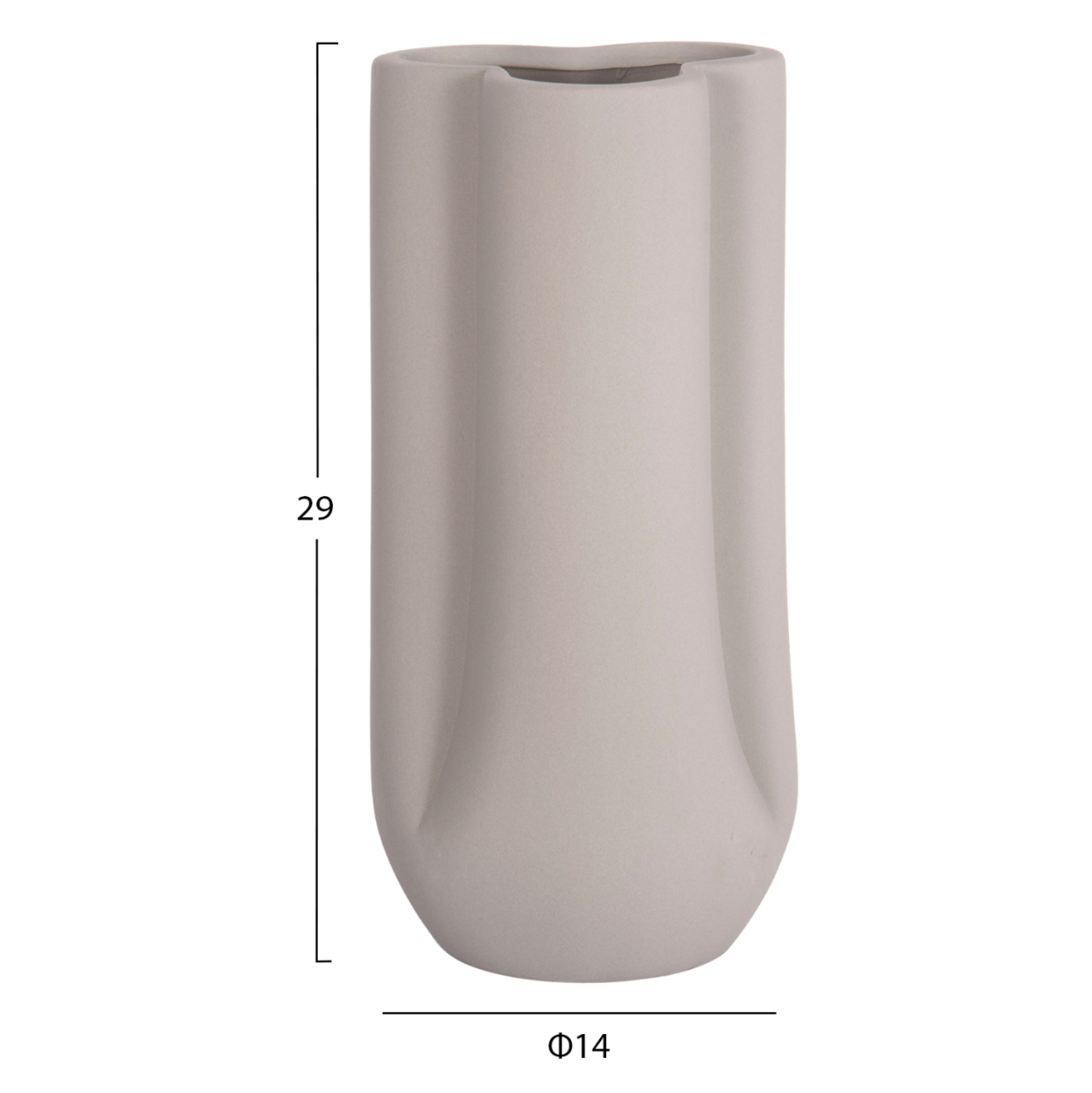 CERAMIC TABLE DECOR GLAZE HM4612.03 MATTE GREY Φ14x29Hcm. [2]