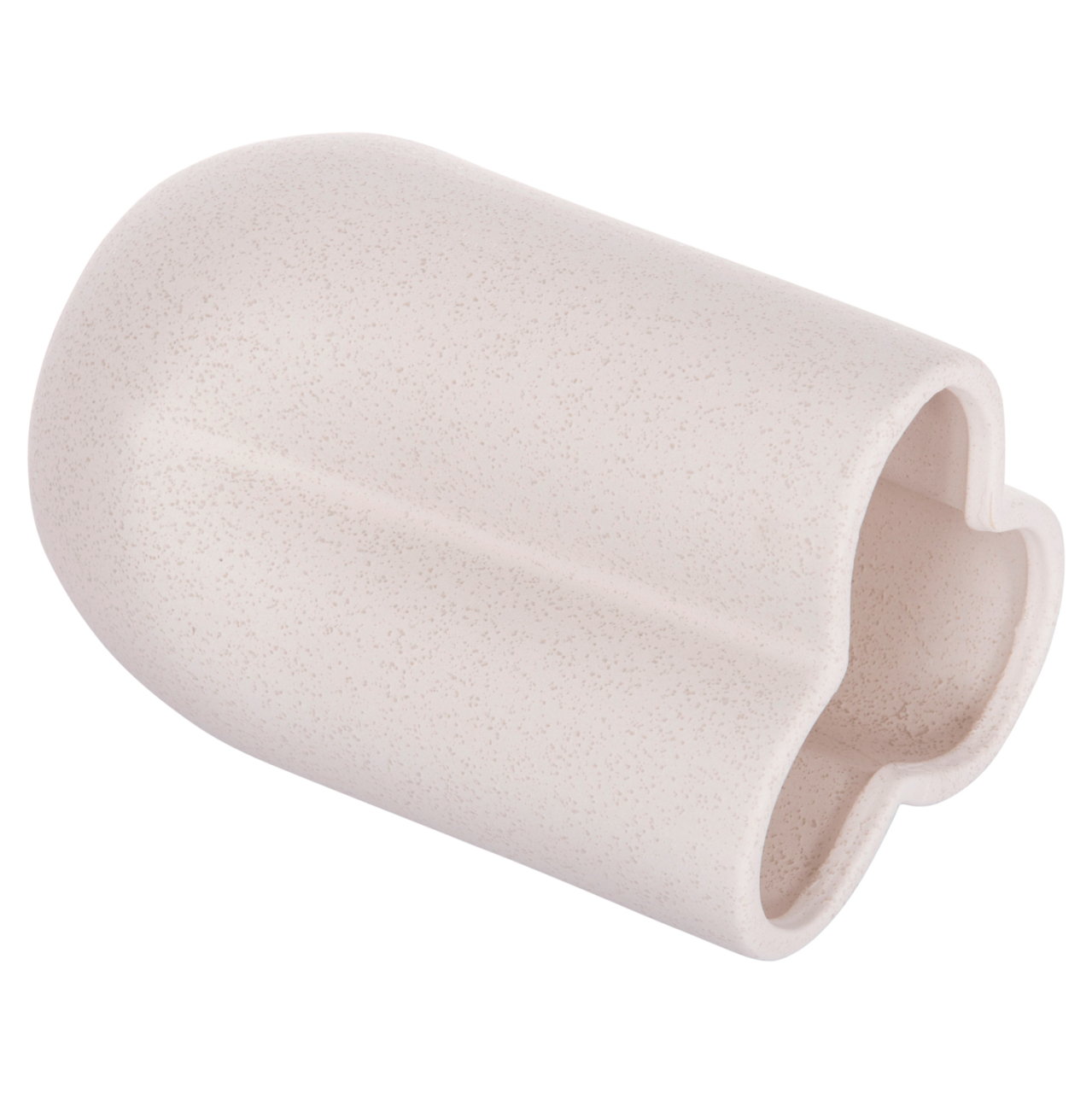 CERAMIC TABLE DECOR GLAZE HM4613.01 OFF WHITE WITH CRYSTALLIZATION Φ16x22Hcm. [5]