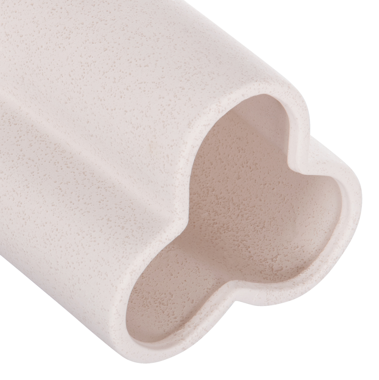 CERAMIC TABLE DECOR GLAZE HM4613.01 OFF WHITE WITH CRYSTALLIZATION Φ16x22Hcm. [7]