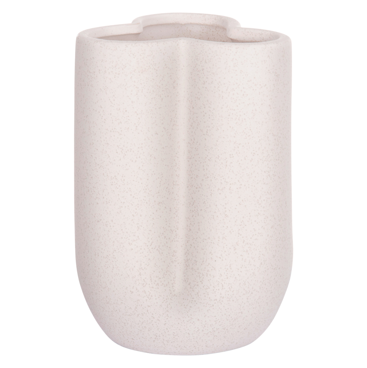 CERAMIC TABLE DECOR GLAZE HM4613.01 OFF WHITE WITH CRYSTALLIZATION Φ16x22Hcm. [3]