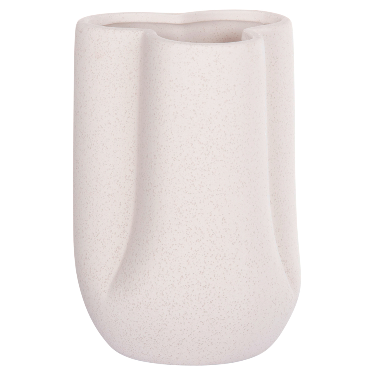 CERAMIC TABLE DECOR GLAZE HM4613.01 OFF WHITE WITH CRYSTALLIZATION Φ16x22Hcm. [4]