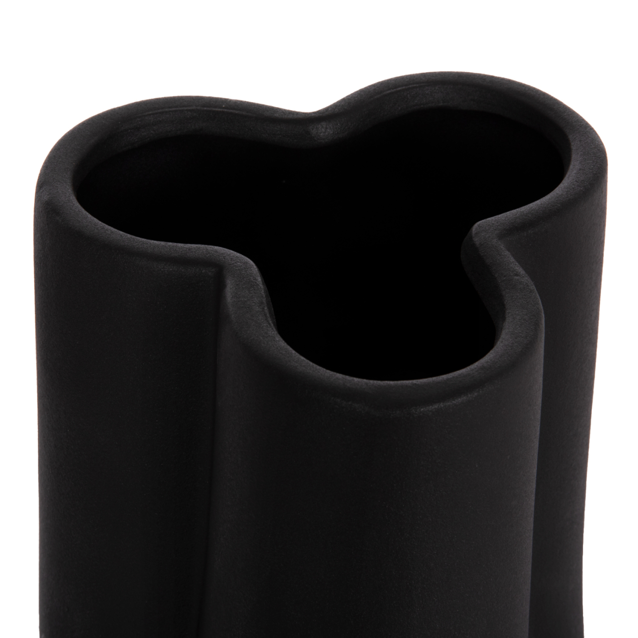 CERAMIC TABLE DECOR GLAZE HM4613.02 MATTE BLACK Φ16x22Hcm. [6]