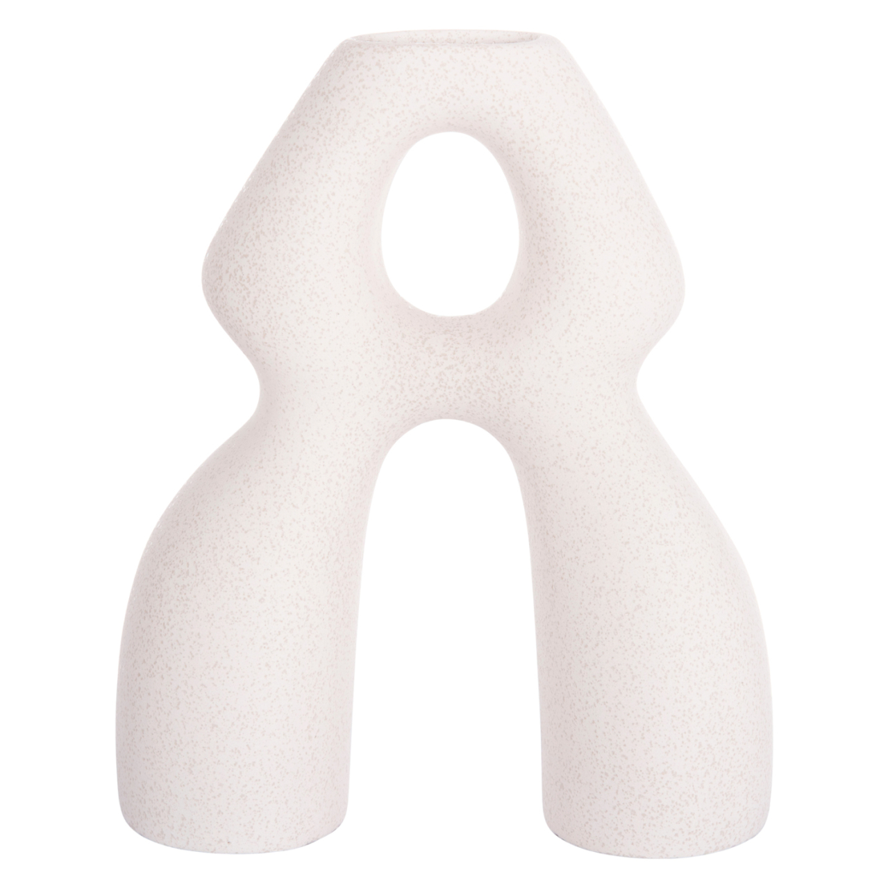 CERAMIC TABLE DECOR ISIL HM4598.01 OFF WHITE WITH CRYSTALLIZATION 26x9.5x29.5Hcm. [3]