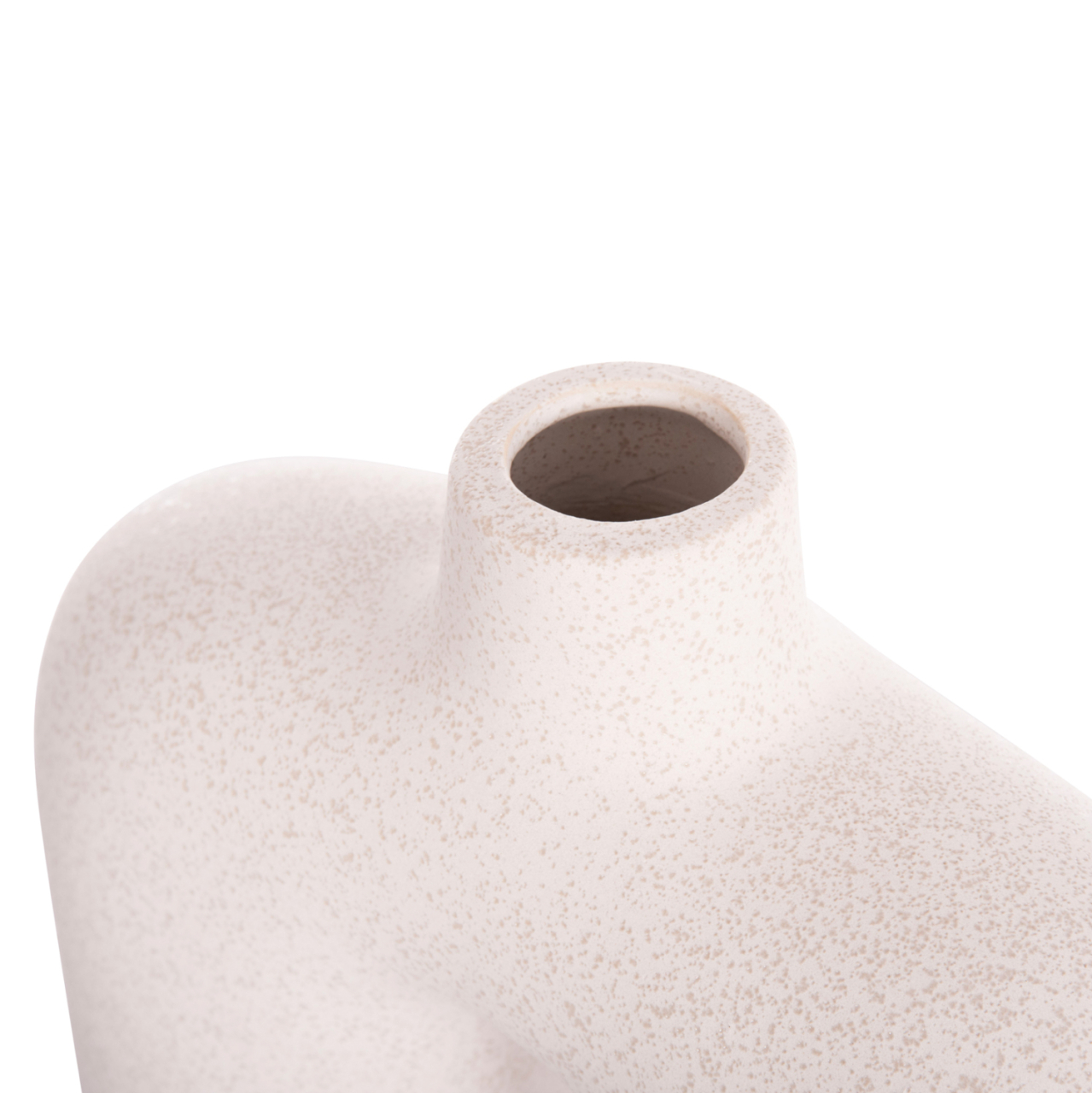 CERAMIC TABLE DECOR ISIL HM4600.01 OFF WHITE WITH CRYSTALLISATION 27x9.5x22.5Hcm. [7]