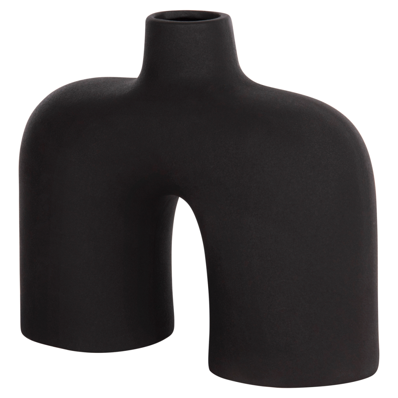 CERAMIC TABLE DECOR ISIL HM4600.02 MATTE BLACK 27x9,5x22,5Η cm. [4]