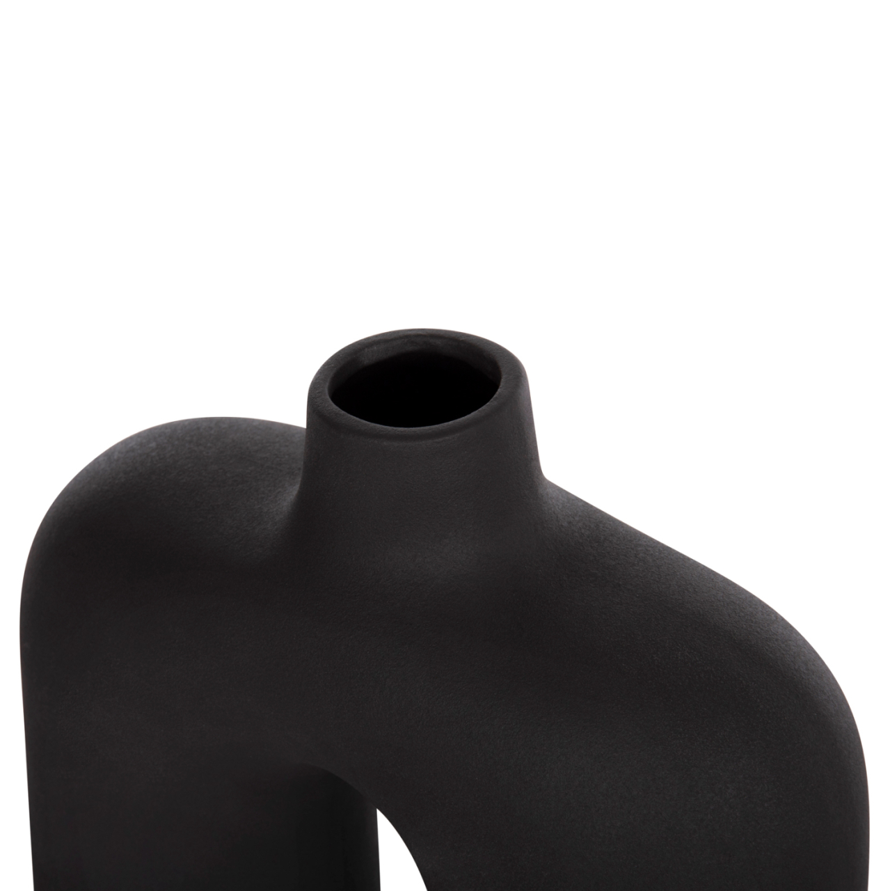 CERAMIC TABLE DECOR ISIL HM4600.02 MATTE BLACK 27x9,5x22,5Η cm. [7]