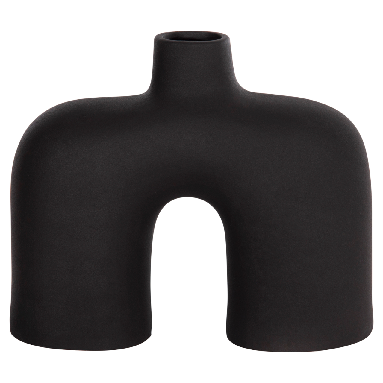CERAMIC TABLE DECOR ISIL HM4600.02 MATTE BLACK 27x9,5x22,5Η cm. [3]