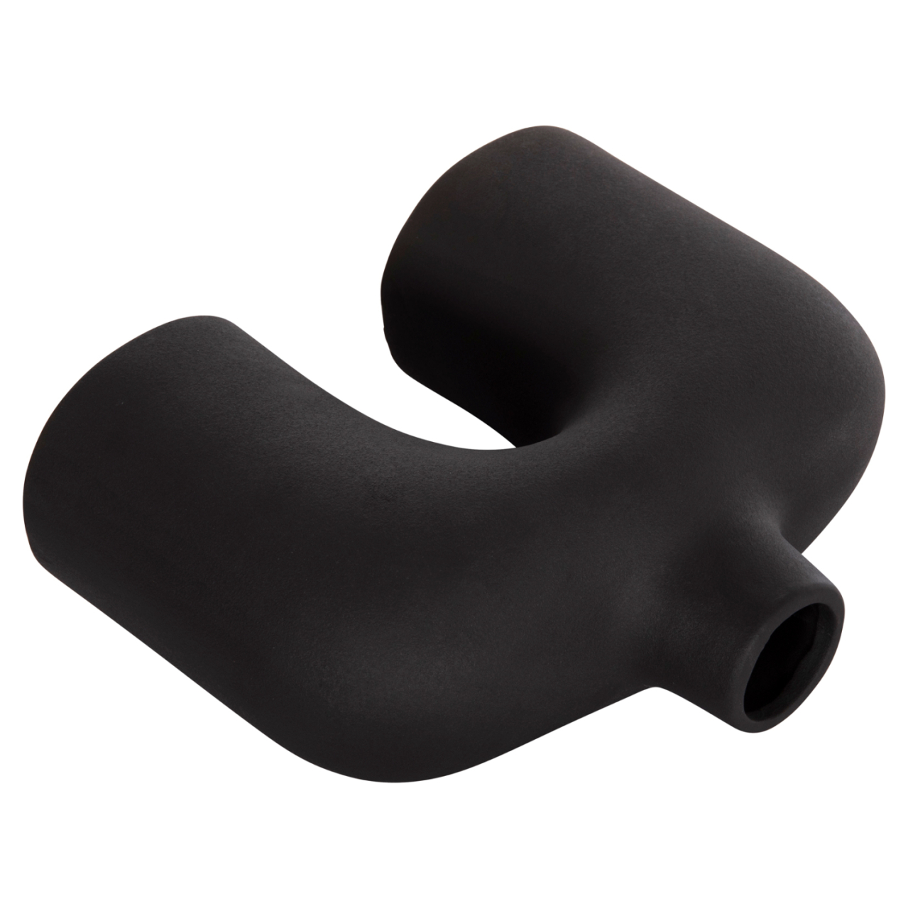 CERAMIC TABLE DECOR ISIL HM4600.02 MATTE BLACK 27x9,5x22,5Η cm. [6]