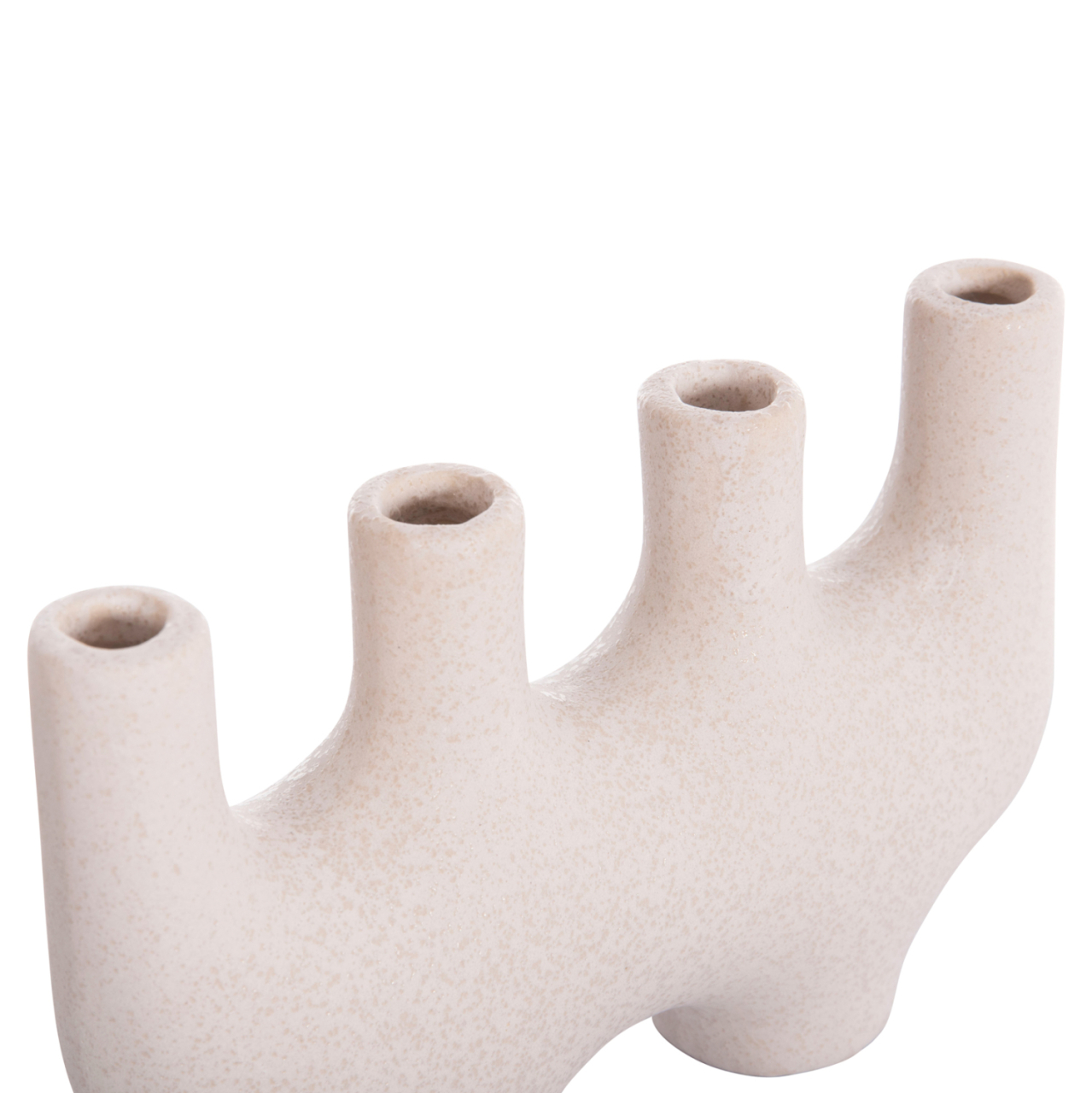 CERAMIC TABLE DECOR MANI HM4641.01 OFF WHITE WITH CRYSTALLISATION 21x6x13Hcm. [6]