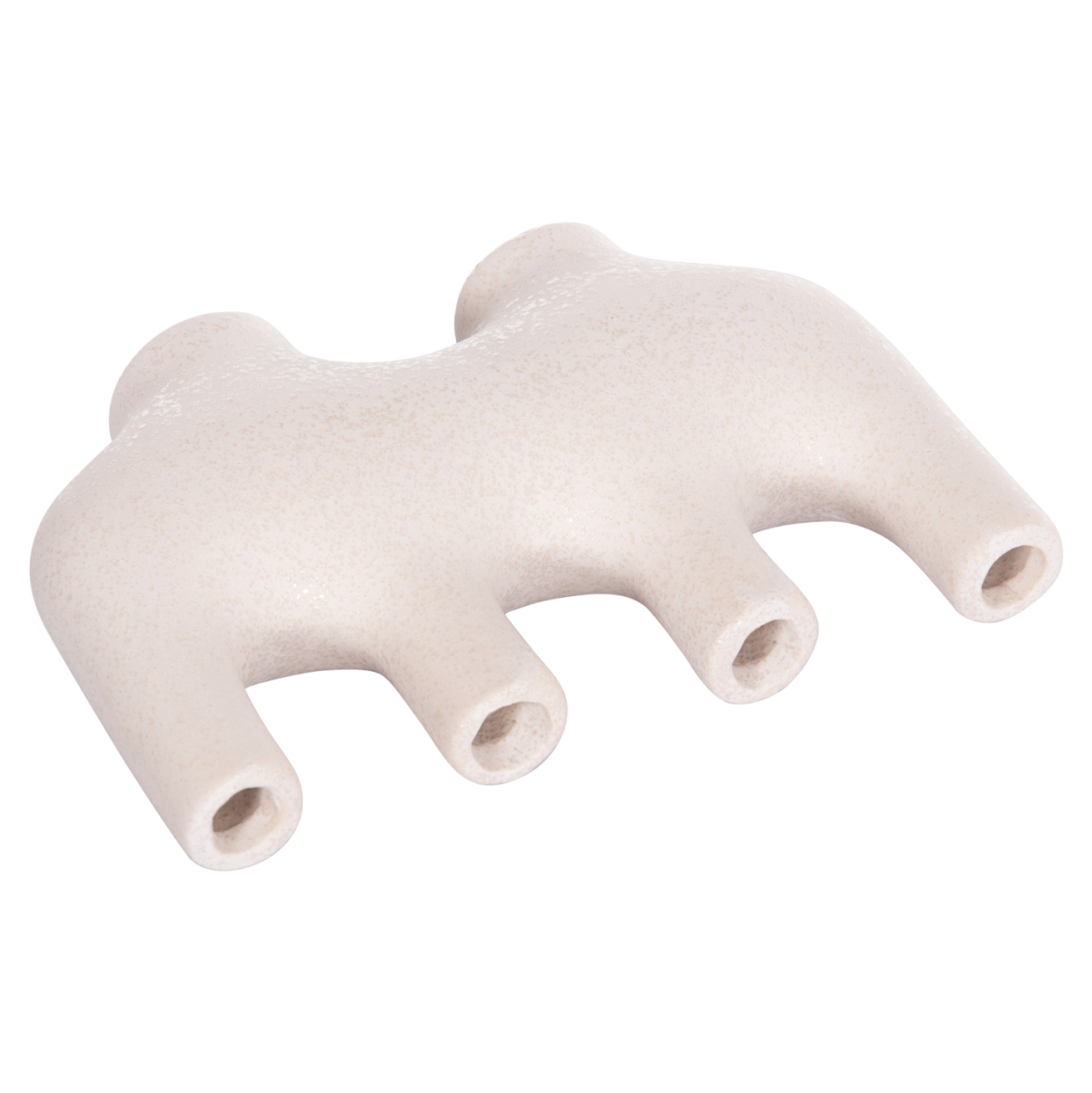 CERAMIC TABLE DECOR MANI HM4641.01 OFF WHITE WITH CRYSTALLISATION 21x6x13Hcm. [5]