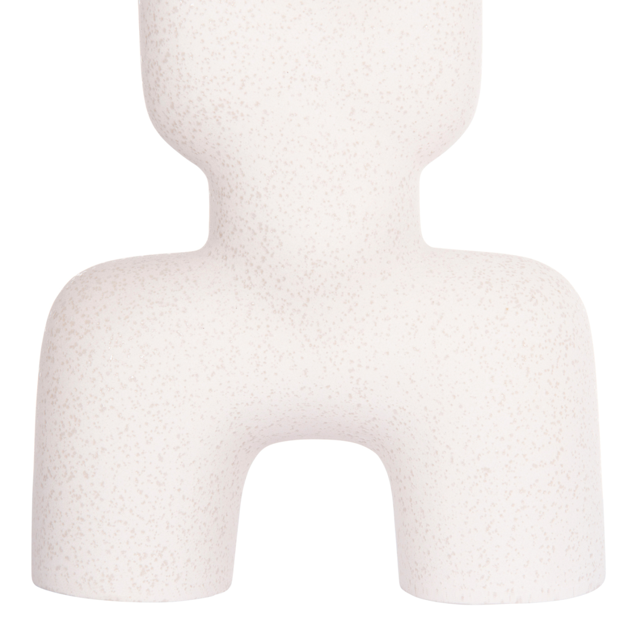 CERAMIC TABLE DECOR MANI HM4642.01 OFF WHITE WITH CRYSTALLISATION 15.5x6x23.5Hcm. [7]