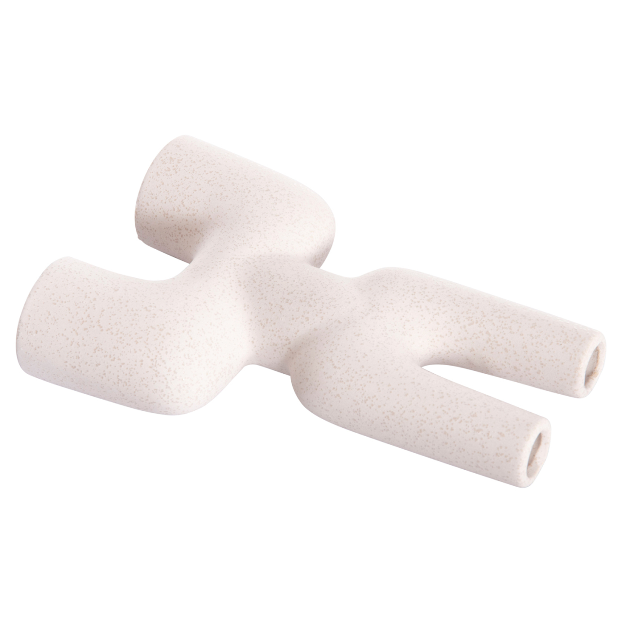 CERAMIC TABLE DECOR MANI HM4642.01 OFF WHITE WITH CRYSTALLISATION 15.5x6x23.5Hcm. [5]
