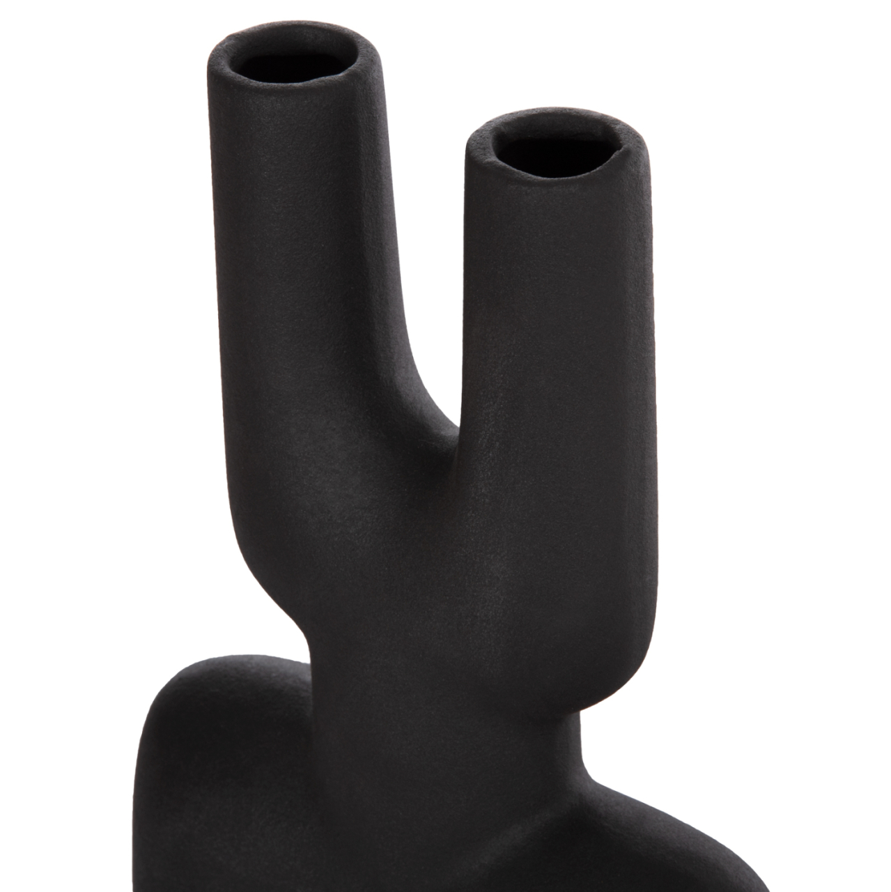 CERAMIC TABLE DECOR MANI HM4642.02 BLACK MATTE 15.5x6x23.5Hcm. [6]