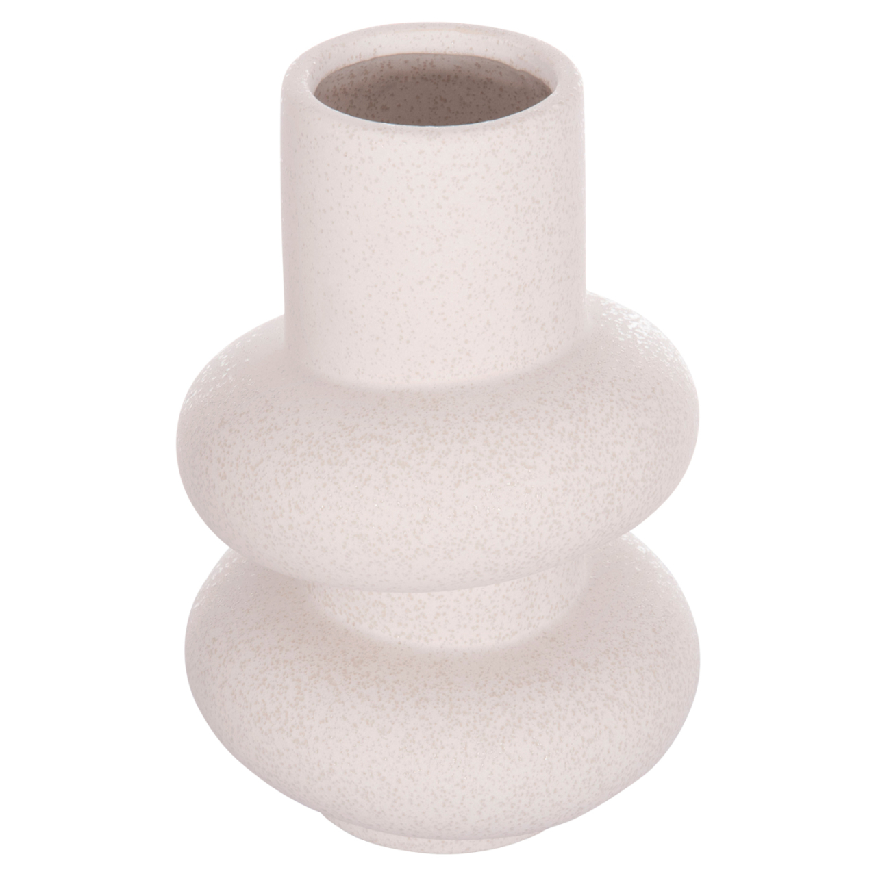 CERAMIC TABLE DECOR ROOK HM4627.01 OFF WHITE WITH CRYSTALLISATION Φ16x25,5Hcm. [3]