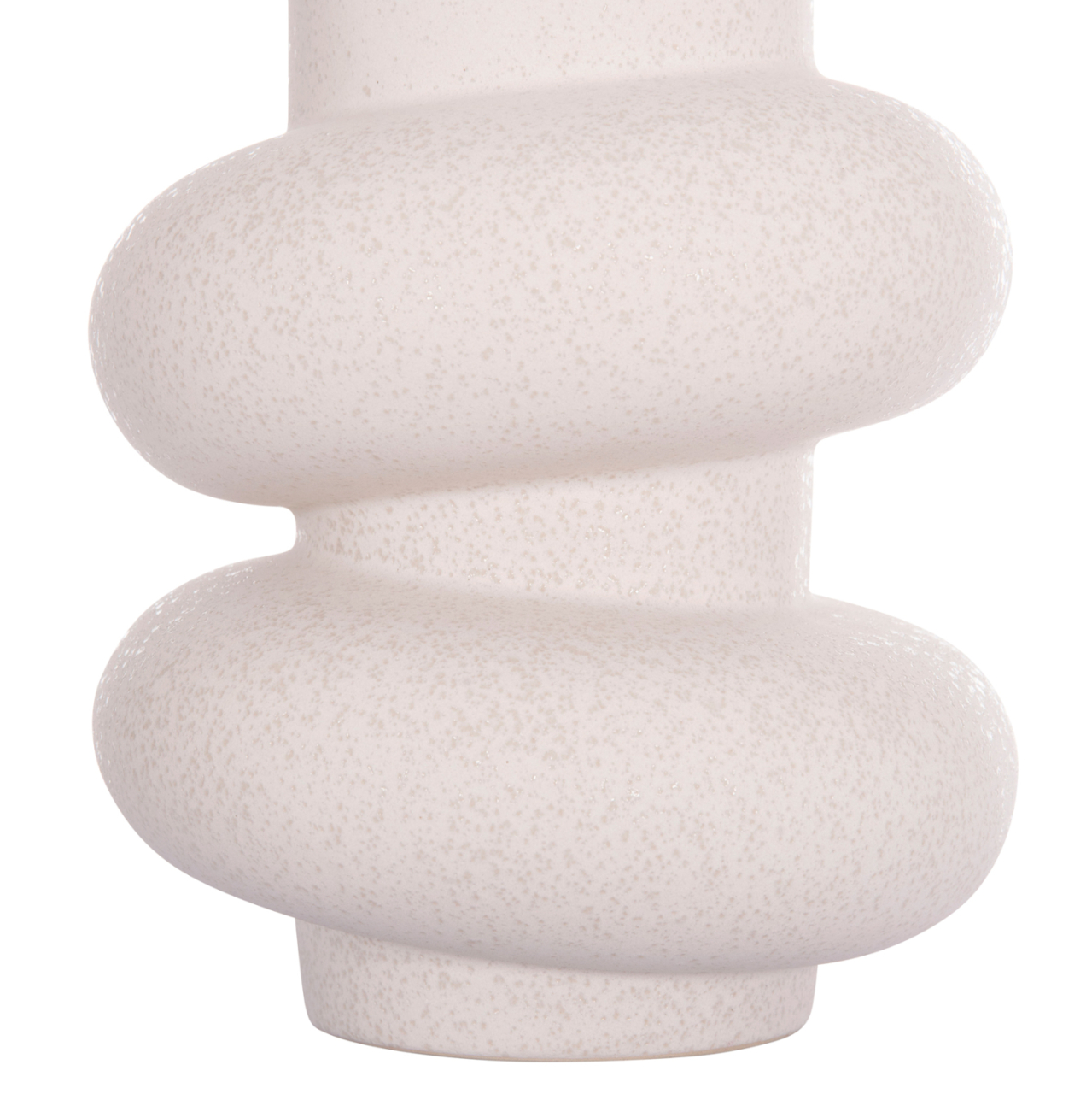CERAMIC TABLE DECOR ROOK HM4627.01 OFF WHITE WITH CRYSTALLISATION Φ16x25,5Hcm. [6]