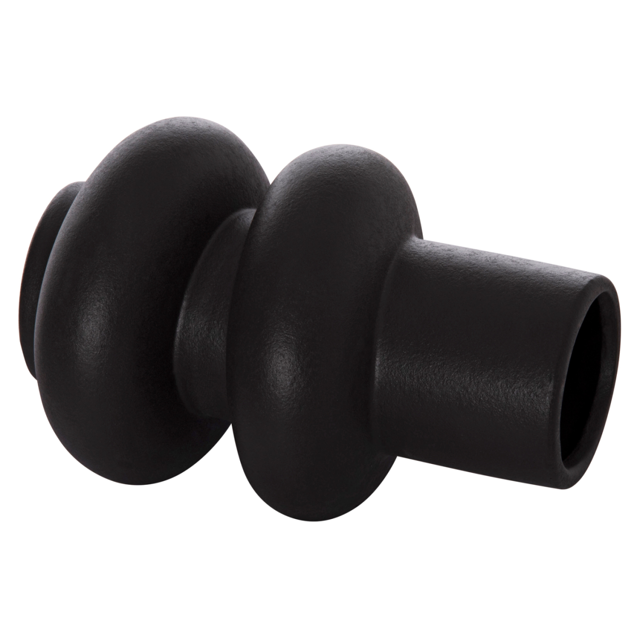 CERAMIC TABLE DECOR ROOK HM4627.02 MATTE BLACK Φ16x25,5Hcm. [4]