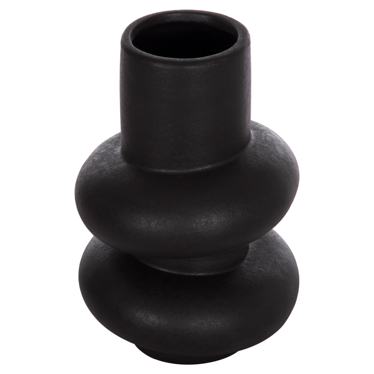 CERAMIC TABLE DECOR ROOK HM4627.02 MATTE BLACK Φ16x25,5Hcm. [3]